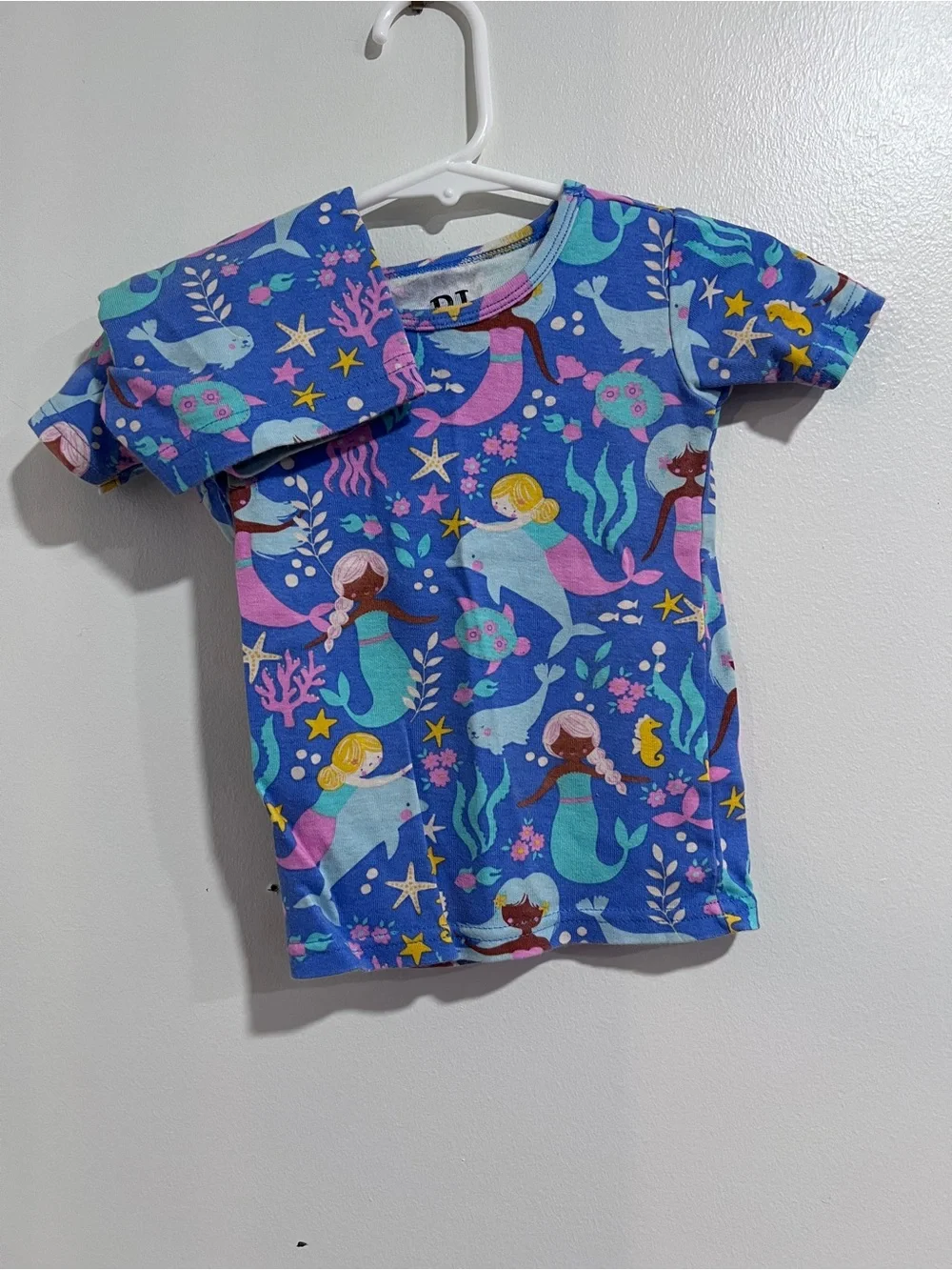 PJ Place by Children's Place Toddler 2T Blue Mermaid Ocean Snug Fit PJ Set GUC